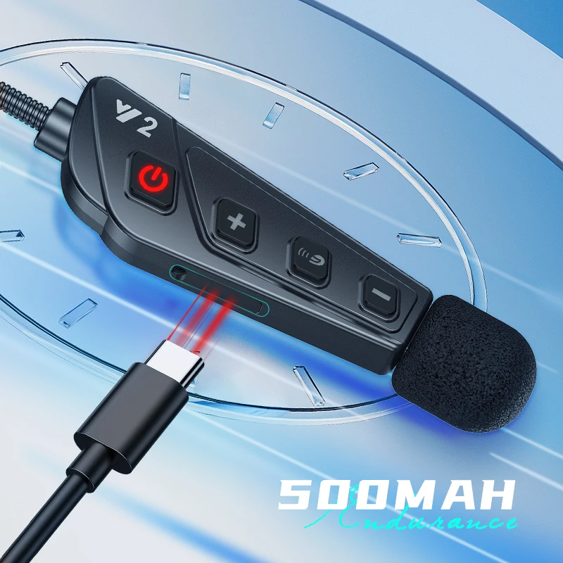 Y2 Motorcycle Riding Helmet Headset Wireless Bluetooth 500m Intercom Smart Noise Reduction Hands-Free Calling 3