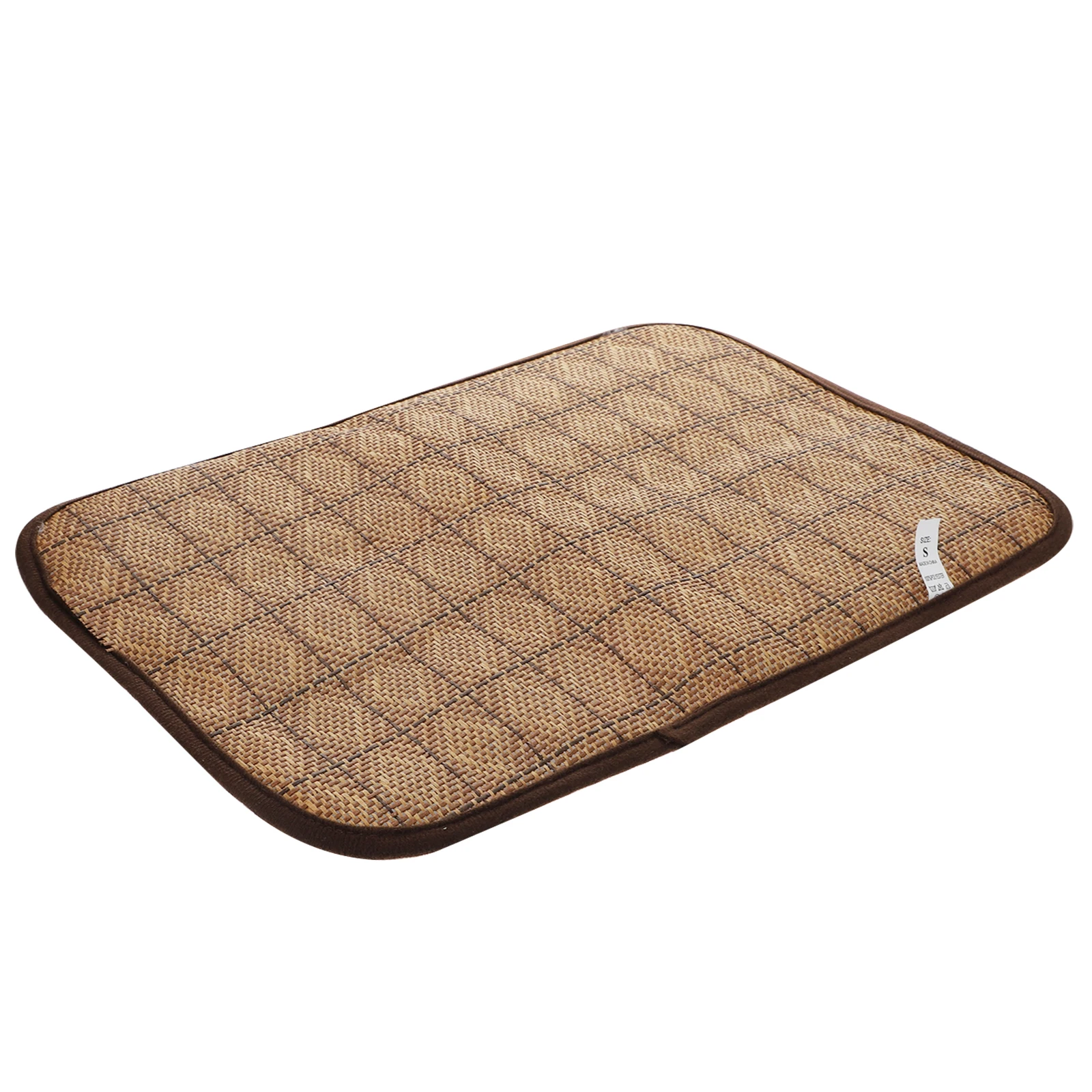 

Pet Ice Mat Silk Cat Cooling Blanket Dog along with Summer Rattan Bed Double-sided Cushion