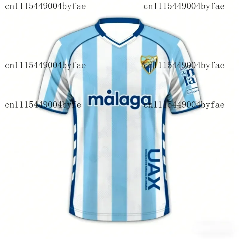 New Arrive Fashion Málaga 2026  Kit Soccer Jersey T-shirt Men's Adults Quick Drying Breathable Football Fan T-shirt  Beach Wear