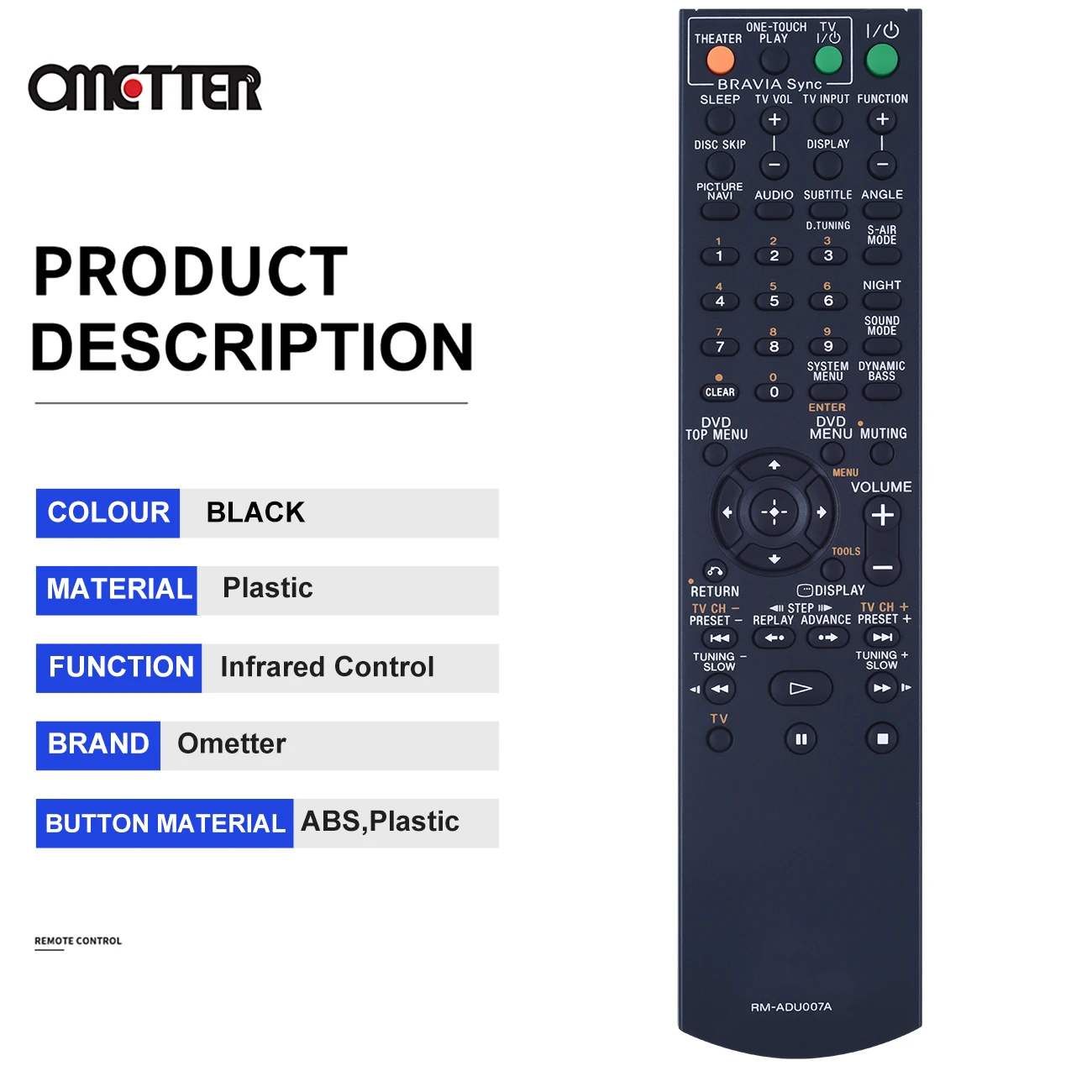 العالمي الصوت والفيديو اللاعبين التحكم عن بعد الأشعة تحت الحمراء لاستبدال نظام سوني AV RM-ADU007 DAVHDX274 HCDHDX275 DAVHDZ2