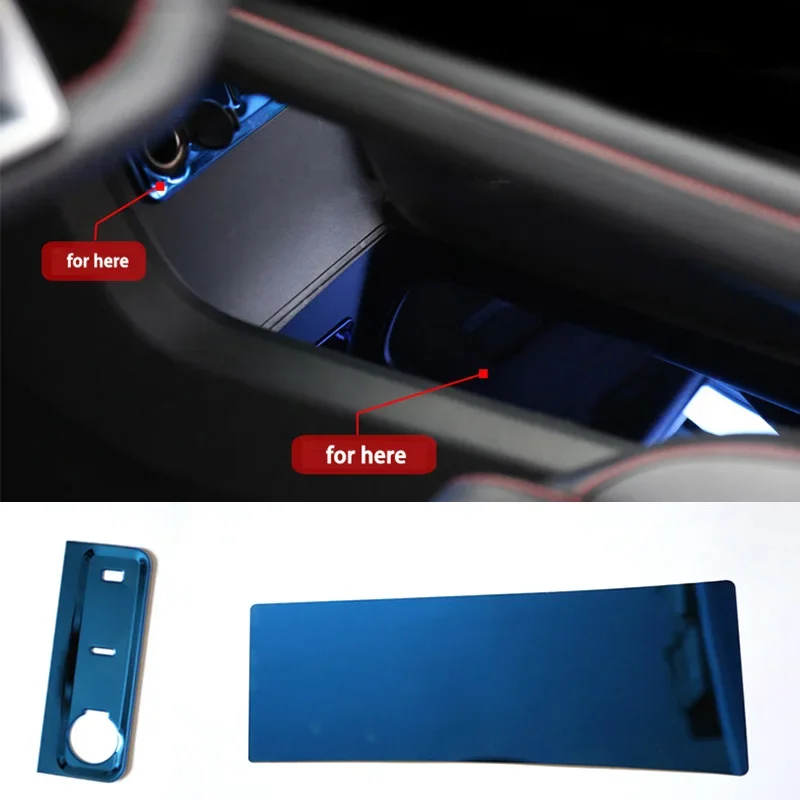 2pcs for Changan CS55 PLUS 2023 Lower Center Console Cigarette Lighter Patch Decorative Frame Cs55plus 2024