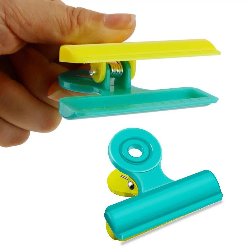 5Pcs Multi-function Bag Chip Clips Fresh Food Plastic Close Clips Office File Holder Candy Color Clamps Air Tight Seal Grip