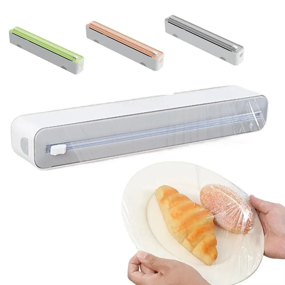 Sliding Magnetic Suction Plastic Wrap Cutter Space Saving Simple Operation Food Film Dispenser Wall Mounted Tin Foil Cutting Box