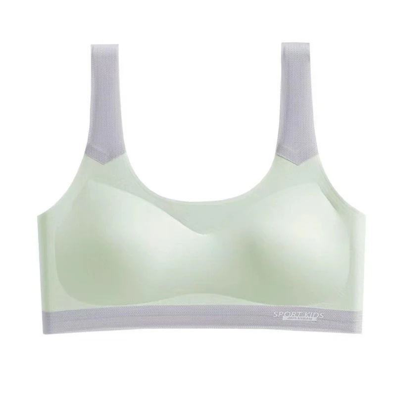 New Seamless  Period Girls Bra Students Solid Color Beautiful Back Underwear High Elastic Chest Pad Tube High Quality Top