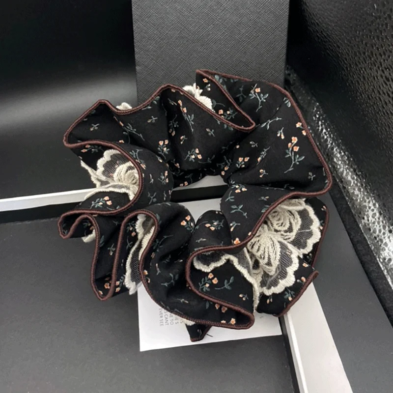 

Корейская мода: новый стиль, маленькая повязка для волос с цветочным кружевом, женская элитная заколка для пучка с цветочным декором.