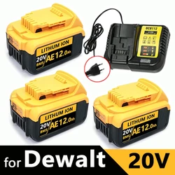 20V 12Ah MAX Lithium Battery Power Tool Replacement for DeWalt DCB184 DCB181 DCB182 DCB200 20V 6A 8A 18V12A  20V Lithium Battery