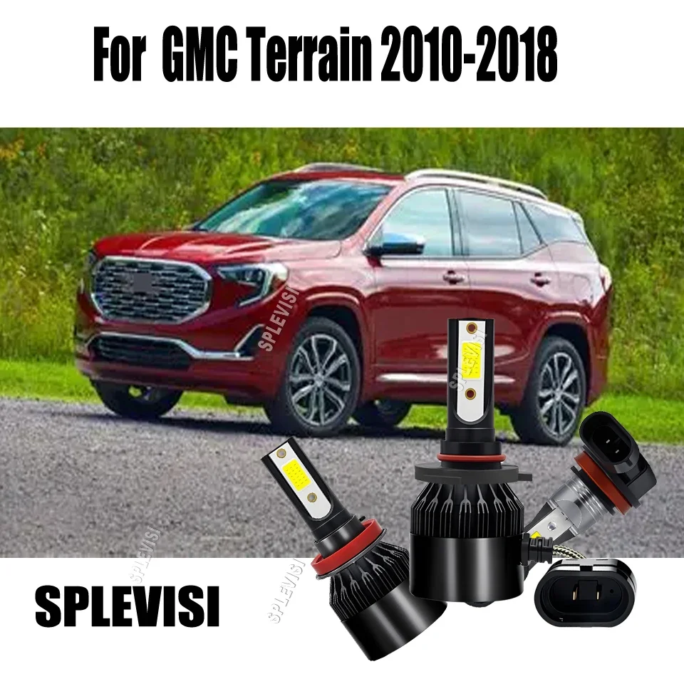 LED Headlight 9005 High H11 Low Fog Bulbs - Eco-Friendly Choice For GMC Terrain 2010 2011 2012 2013 2014 2015 2016 2017 2018