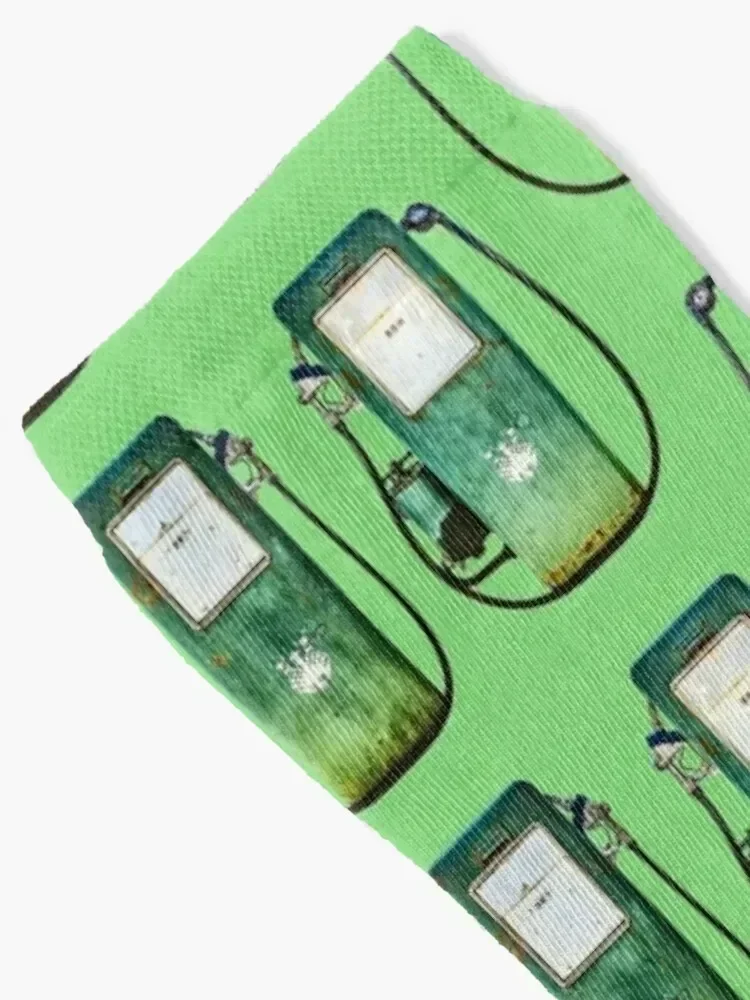 Two old petrol pumps Socks snow shoes winter FASHION Socks Male Women's