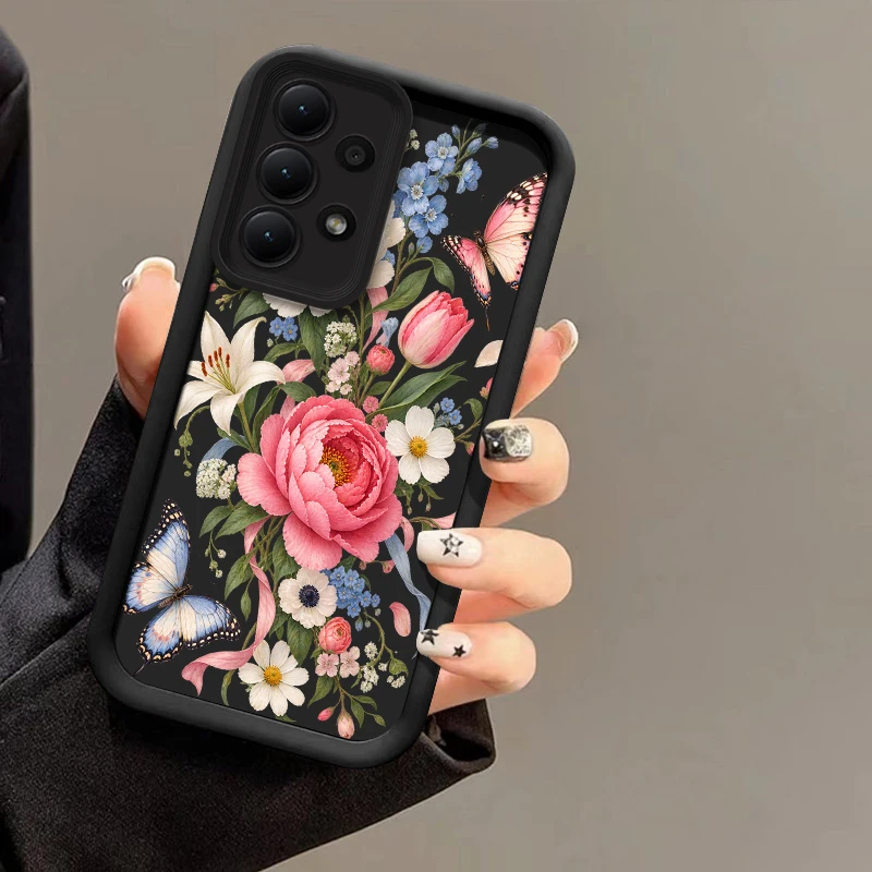 Cartoon Butterfly Case For Samsung Galaxy A57 A37 A27 A17 A56 A36 A26 A55 A35 A54 A34 A24 A25 A14 A16 Shockproof Soft Cover Capa