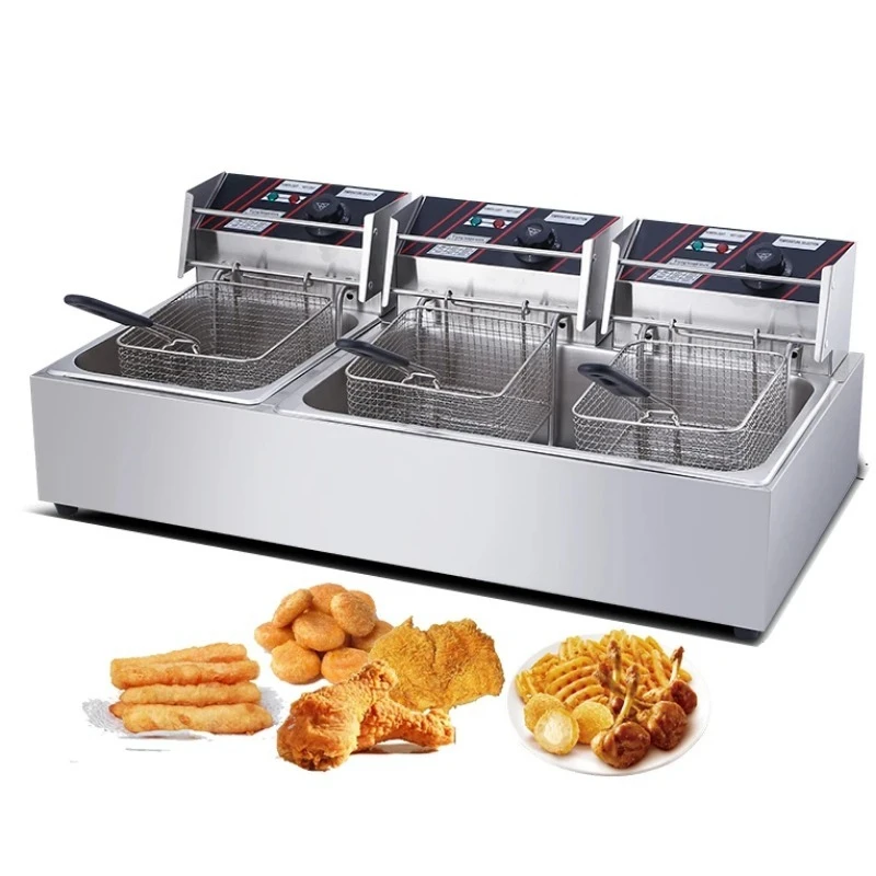 Commercial Automatic Fryer 1 Stainless Steel Electric/Gas Fryer Restaurant