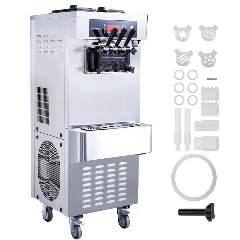 Ice Cream Making Machine Ice Cream Makers Automatic 3 Flavors Soft Serve Commercial Ice Cream Machine For Business Price