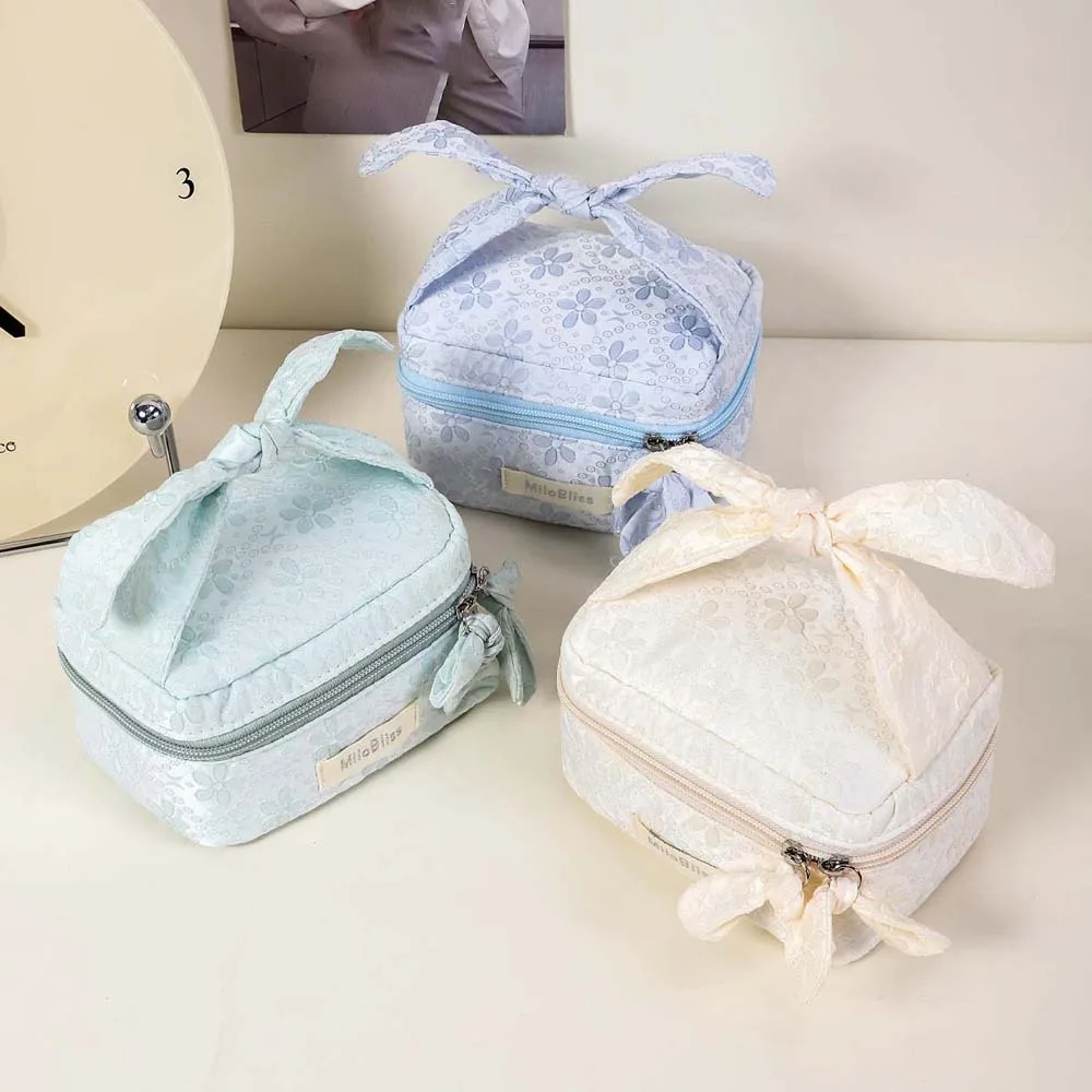 

Сумочка Sweet Cloud, косметичка, утолщенная сумка большой емкости для макияжа, комплект с 3D принтом и бантом, сумки-органайзер для путешествий