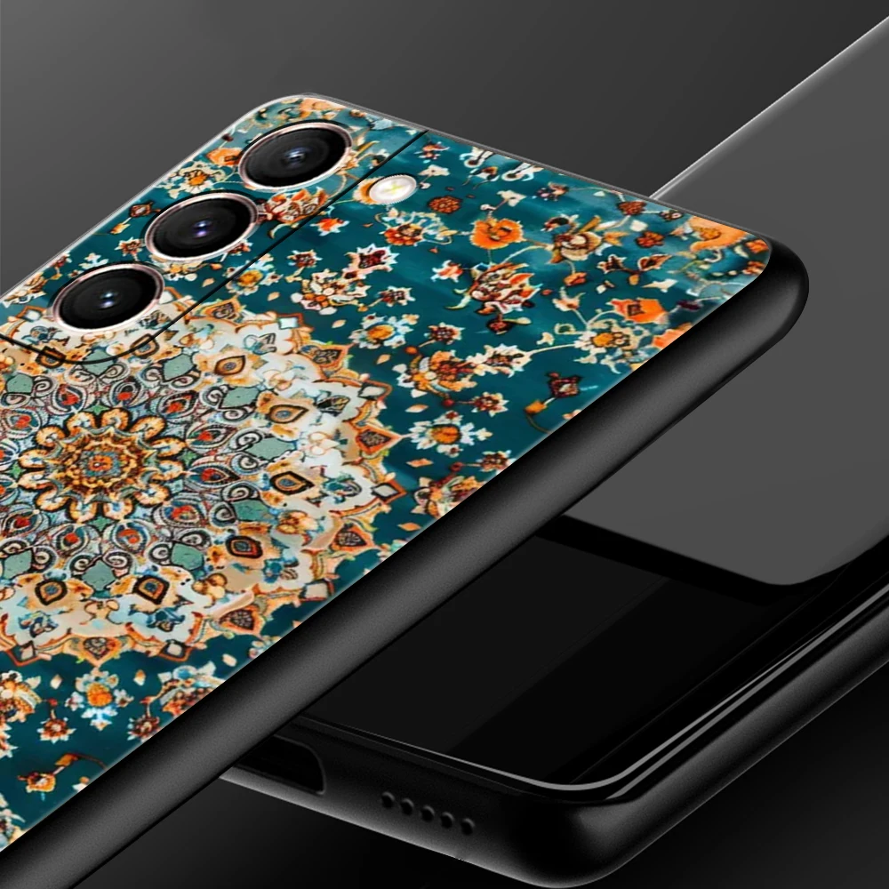 Persian Carpet Floral Pattern for Samsung Galaxy A55 A35 A25 A05 A72 A73 A13 A32 A33 A52 A52S A41 5G Phone Case Soft TPU Shell