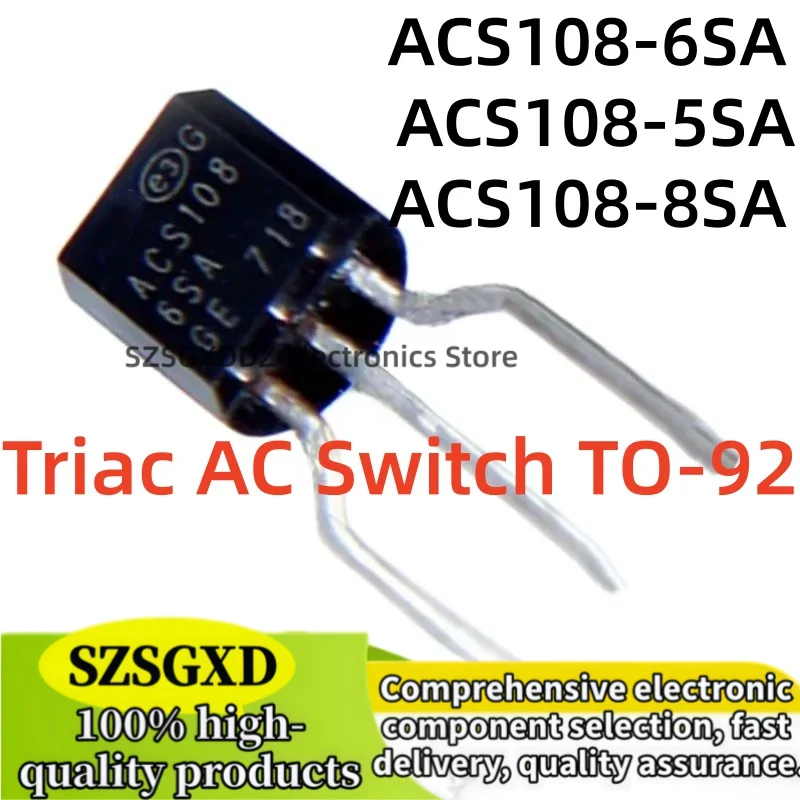 20-50piezas 100% nuevo original ACS108-6SA ACS108-5SA TO92 ACS108-8SA ACS1086SA ACS1085S ACS1088SA  TO-92 ACS108  Transistor
