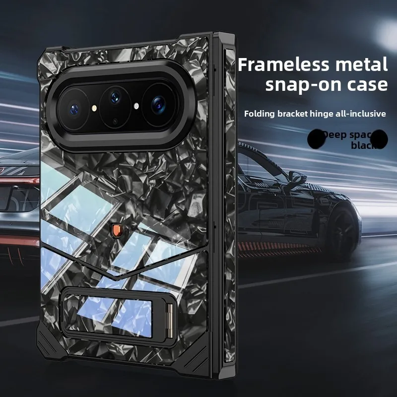For Huawei Pura X Max Case Luxury With Stand Hinge Coverage Skin-Friendly Frameless Metal Folding Cover For Huawei Shockproof