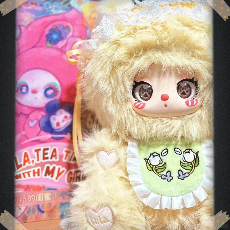 

Baby Three Official Liila Tea Time With My Girl 600% V2 Blind Box Mystery Overall Sitting Style Vinyl Trendy Child Birthday Gift