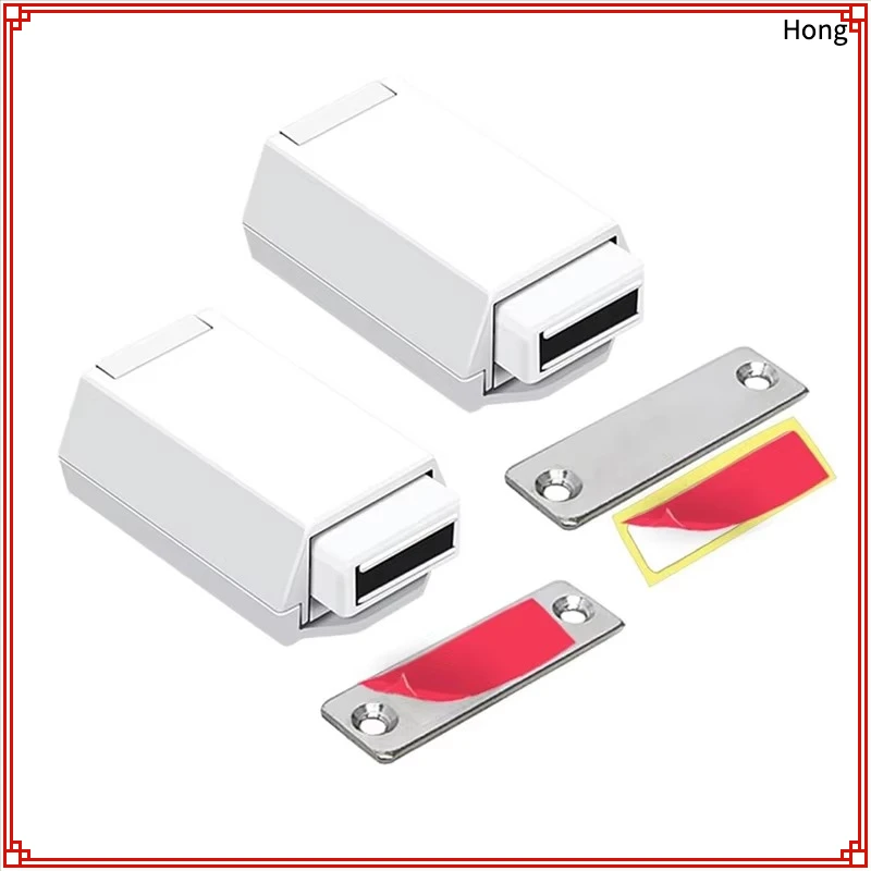 【Fast Delivery】2 Pack Heavy Duty Push Latch & Lock For  Door Touch Latches And Catch Magnet Push Release Drawer Pull Tip,