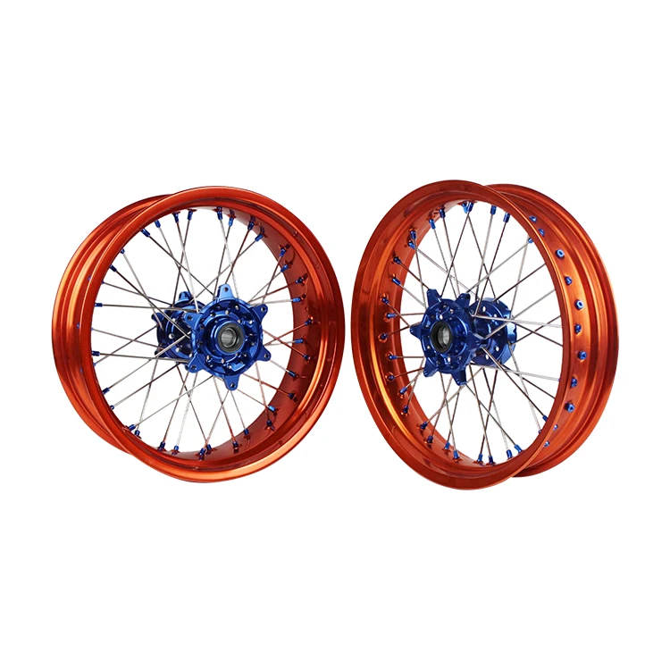 

Dirt Bike 17 Inch Complete Supermoto Rims for 125 250 300 450 EXC