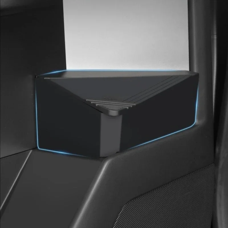 صندوق تخزين جانبي لباب السيارة لـ Tesla Cybertruck 2024-2026 فتحة بوابة الخصوصية من السيليكون ملحقات صينية التخزين المضادة للقذرة #5