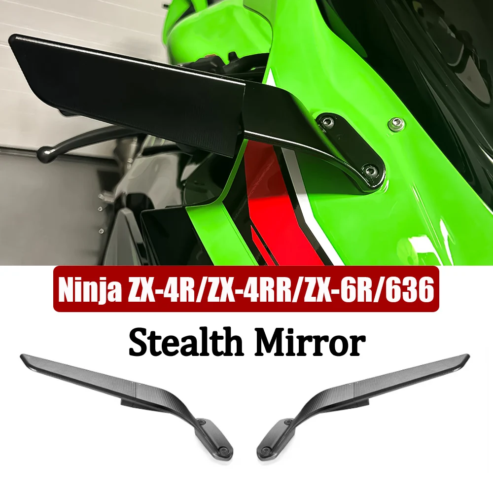 

Ninja ZX-4R ZX-4RR Adjustable Mirrors For Kawasaki Ninja ZX-6R Ninja 636 Motorcycle Stealth Mirror Ninja636 Sport Winglet Mirror