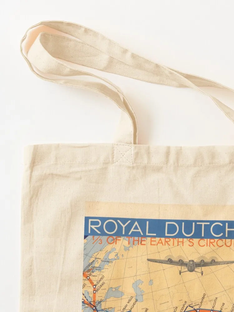 1934 ملصق عتيق. KLM الخطوط الجوية الملكية الهولندية Amsterdam-Batavia الخدمة الأسبوعية. حمل حقيبة