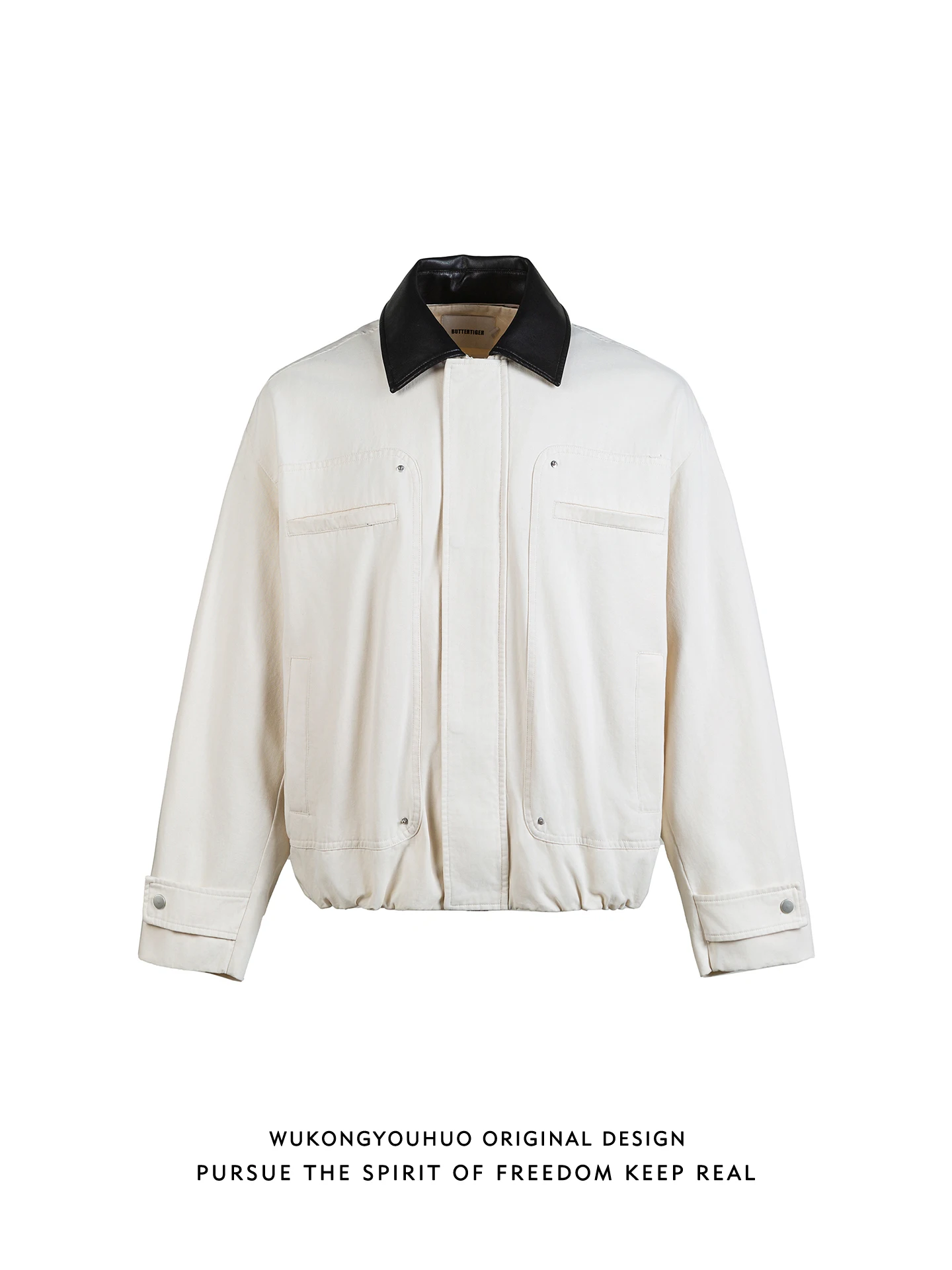 

Casual Sle Reversible Splicing Jaet Loose Fit ex Vintage Casual Outerwear for Men And Women Spring Season Cotton 00%