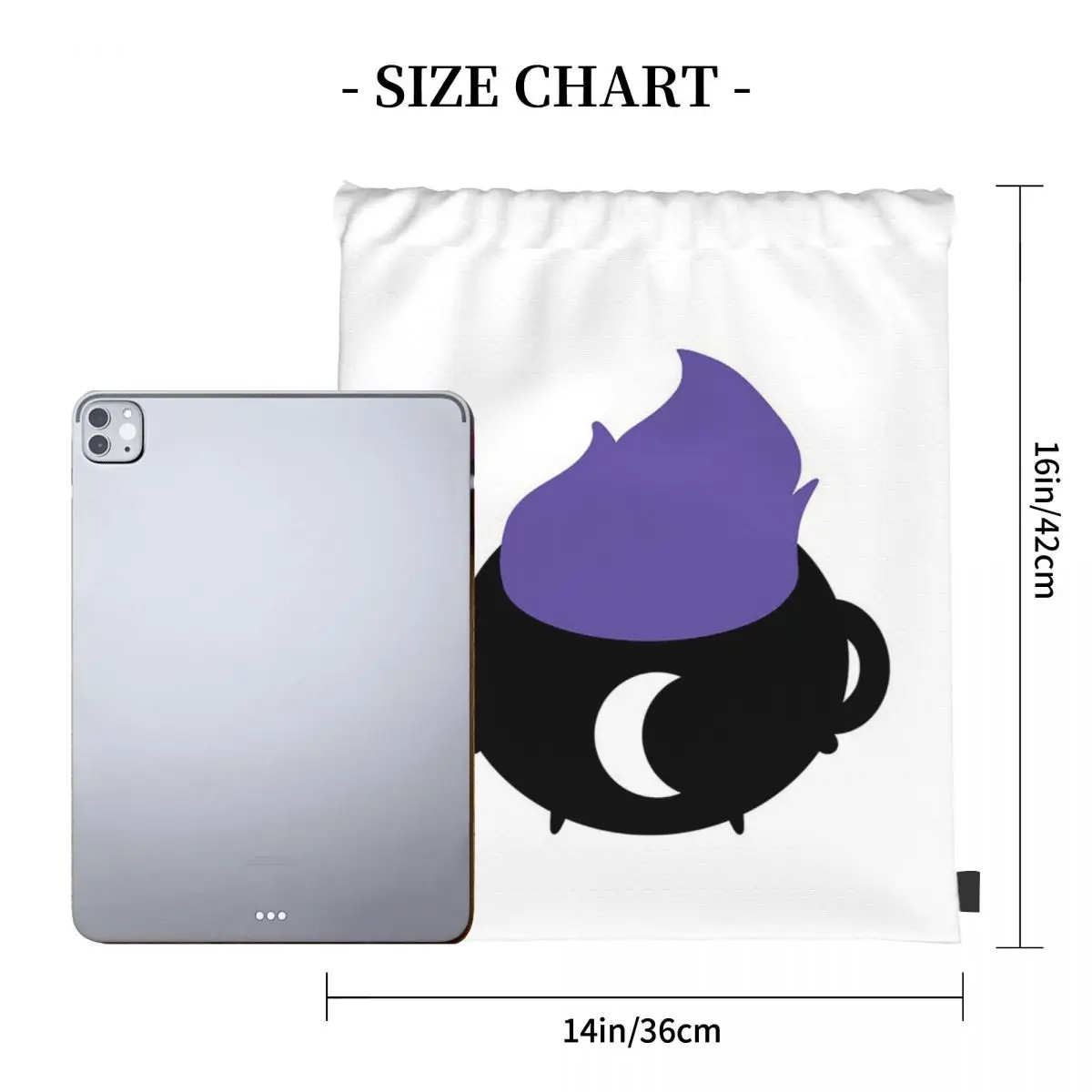 Witchy Cauldron Backpacks Multi-function Portable Drawstring Bags Storage Bag Book Bags For Man Woman School