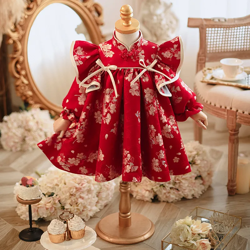 New Girls High-End Birthday Baptism Princess Ball Gown Children Elegant Evening Party Wedding Dress y1223