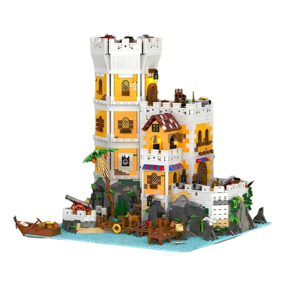 Nieuwe 4567PCS middeleeuwse Piratenserie MOC Sierra Madre Fortress model DIY creatieve ideeën kind Speelgoed Assemblage Puzzel Verjaardagscadeau - afbeelding 2