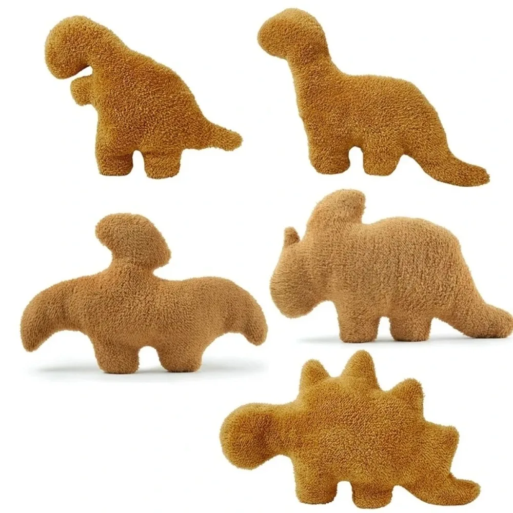 Nugget Kissen Dino Huhn Nugget Plüsch Kissen Cartoon Dinosaurier Plüsch Kissen Stofftier Plüsch für Kinder Baby Geschenk