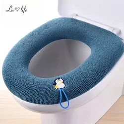 Thicken Toilet Seat Cover Mat Winter Warm Soft Washable Closestool Mat Seat Case Toilet Lid Pad Bidet Cover Bathroom Accessories