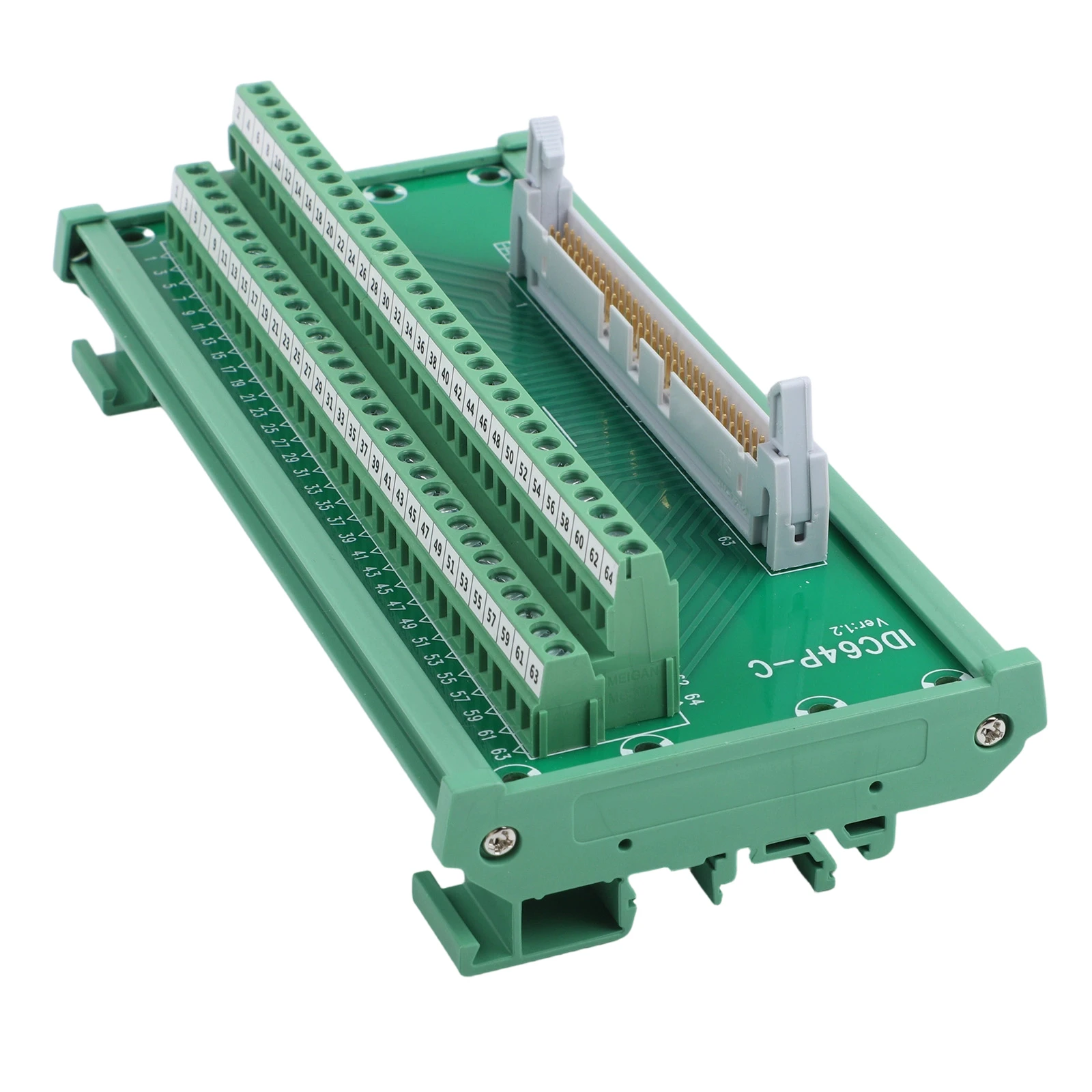 64 Pin IDC64P C Model Terminal Block Connector with Shell for For industrial Control Equipment Compatible with PLCs