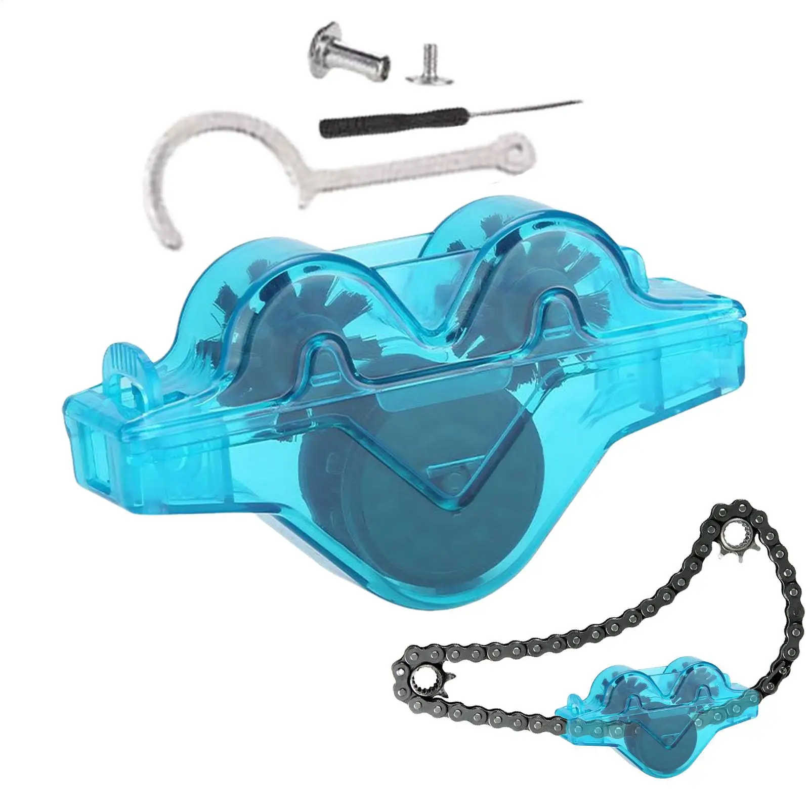 

Cycle Chain Scrubber Cleans Tool Cycling Chain Cleaner Quick Degreasing Repair Bike Cleaning Tools Bike Chain Wash Accessories