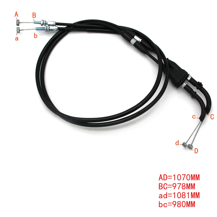 

Motorcycle Push&Pull Throttle Cable Line Wires Scooter Acceleration For Kawasaki KL650 KLR650 2008-2018 OEM:54012-0184 Parts