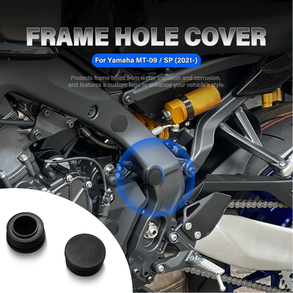 Motorcycle Accessories For Yamaha MT 09 MT-09 MT09 SP 2021 2022 2023- Frame Hole Cover Caps Plug Decoration Kit Frame End Caps