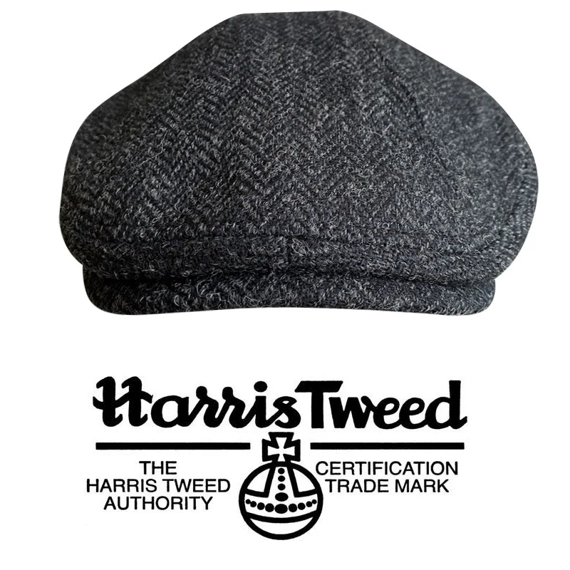 

Оригинальная мужская ретро-шляпа из твида Harris - 100% шерсть, теплая кепка-уточка, берет в стиле Newsboy и зимний головной убор в британском стиле.