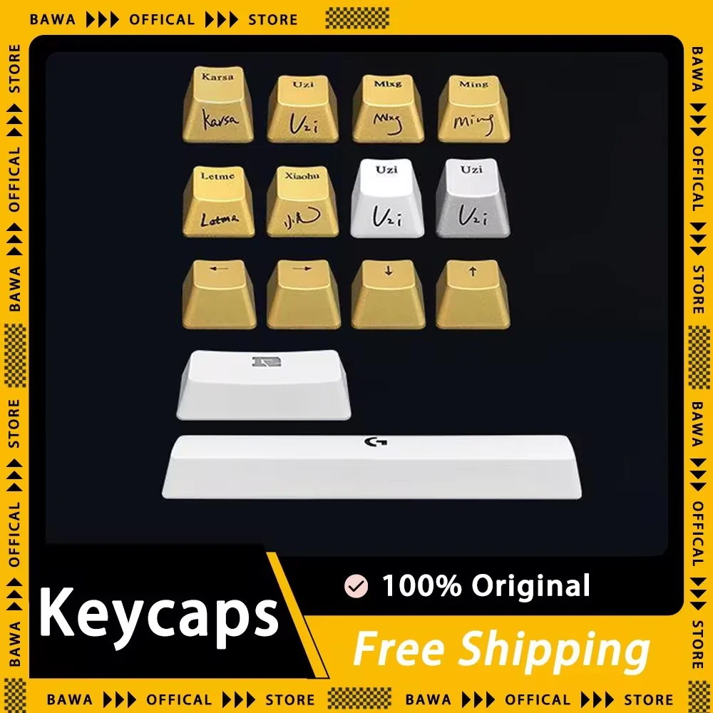 Logitech-Luz Keycaps transparentes para PC Gamer, Presente Teclado Mecânico Personalizado, Cherry MX Switch, G512, G610, PC Acessórios