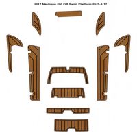 2017 Nautique 200 OB Cockpit Pad Boat EVA Foam Teak Deck Floor Pad Mat SeaDek MarineMat Gatorstep Style Self Adhesive ZA