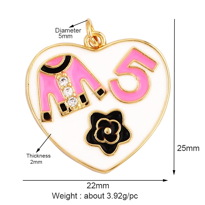 Glittery New Pop Colourful Clothing Theme Heart Charms Pendant,Fashion Drop Oil Enamel Romantic Love Jewelry Necklace Accessory