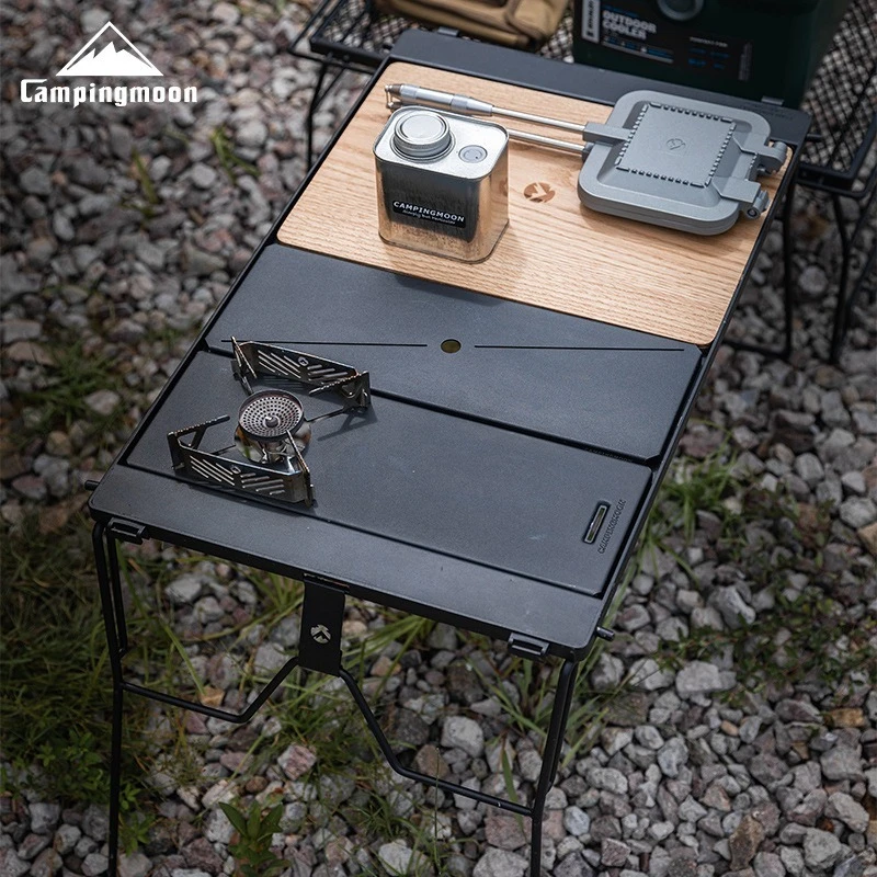 

Складной стол CAMPINGMOON CK-12BK-2P из алюминия, комбинированный, для кемпинга, аксессуары для стола IGT, для использования на открытом воздухе