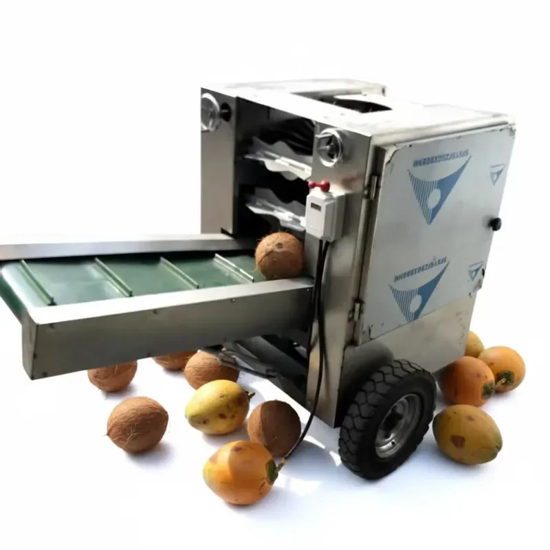 Industrial Automatic Coconut Shelling Machine Palm Fruit Peeling Crusher Heavy Duty Old Coconut Skin Remover Equipment for