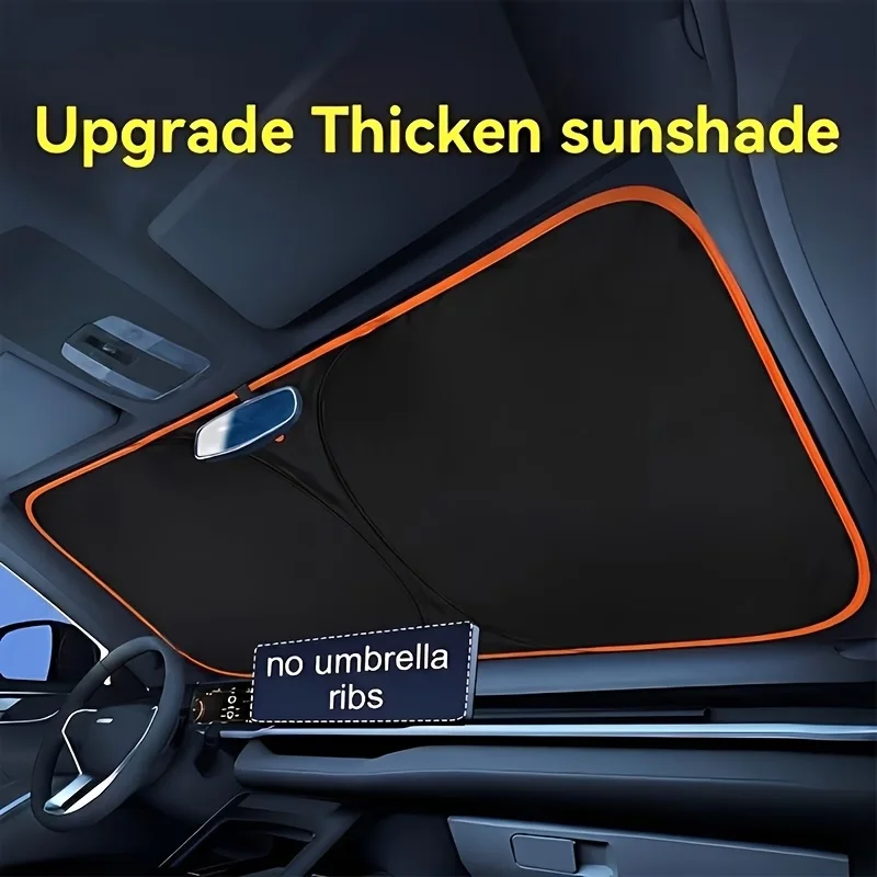 Protetor Solar Portátil para Para-brisa de Carro 2026, Cobertura de Janela Frontal em Titânio Prateado com Isolamento Térmico e Proteção UV para Carros e SUVs