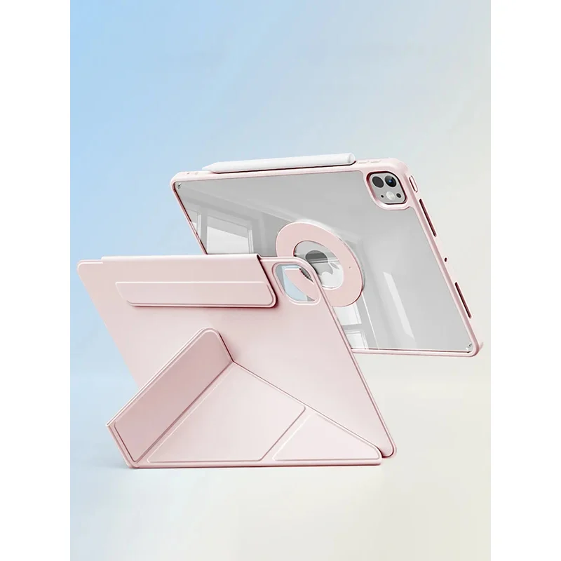 

For iPad Pro 13 11th Case M4 2024 2025 M3 Air A16 11 13 6 5 4 Powerful Magnetic Attachment Slim Trifold Stand Case Mini A17 Pro