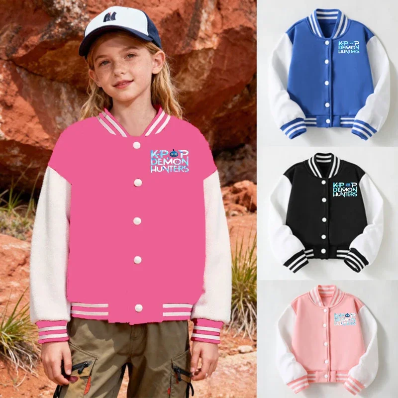 Kpop Dämon Hunter Baseball Uniform Kinder Nette Rumi Mira Zoey Jacke Kinder Frühling Herbst Lange Ärmel Mantel Mädchen Kleidung Geschenke
