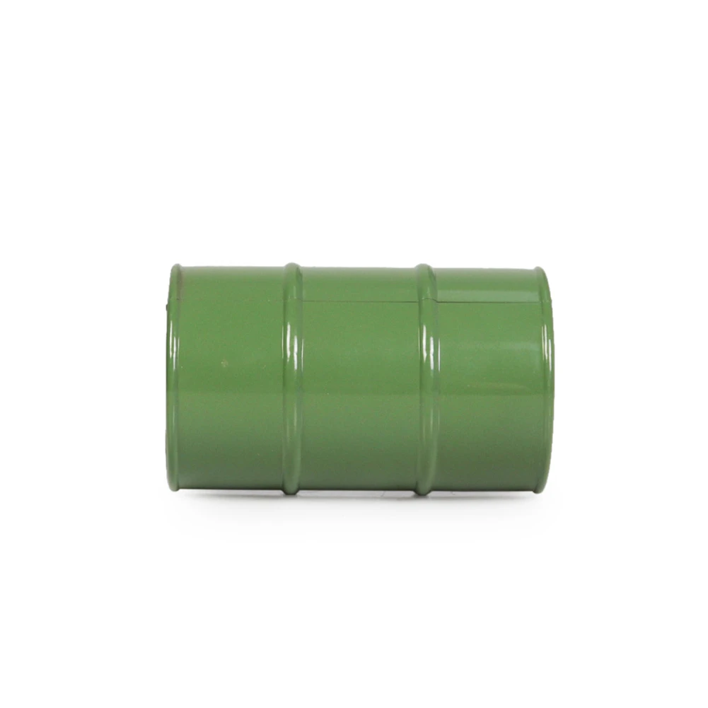 RCTOYFUN 1× Mini Tamburo Olio di Simulazione di Metallo Verde Per 1/10 RC Tracked Car Asse SCX10 90047 TamiyaI CC01 D90 D110 TF2 Traxxas TRX4