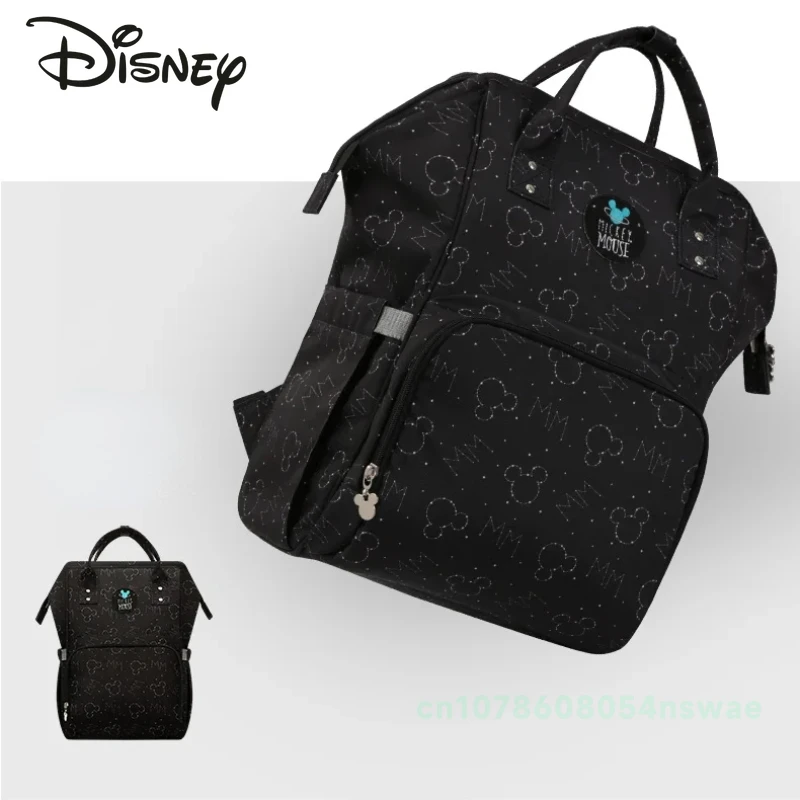 Saco de fraldas do mickey disney mochila de grande capacidade saco de bebê original bonito dos desenhos animados de alta qualidade, marca de luxo, novo