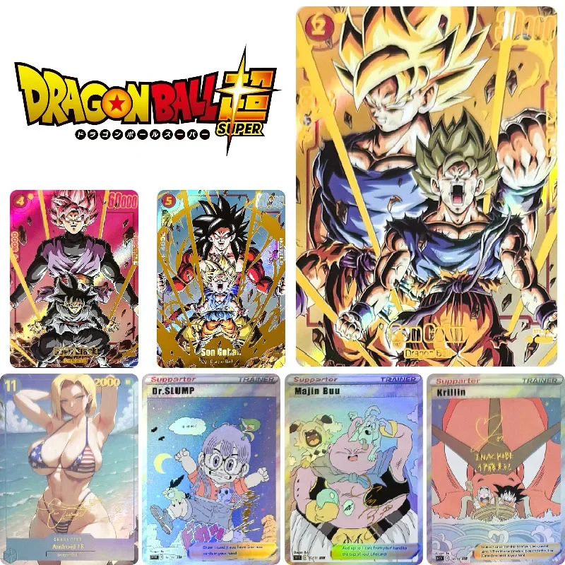 Dragon Ball Super Master Roshi Ranchi Frieza DIY Homemade Bronzing Texture Collection Card Game Toys Christmas Birthday Gift