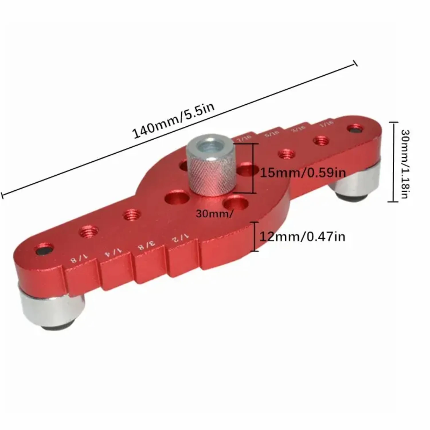 Accurate Precision Dual-Function Woodworking Dowelling Jig: Guide for Drilling and Punching with Wood Dowels, Includes Scriber a