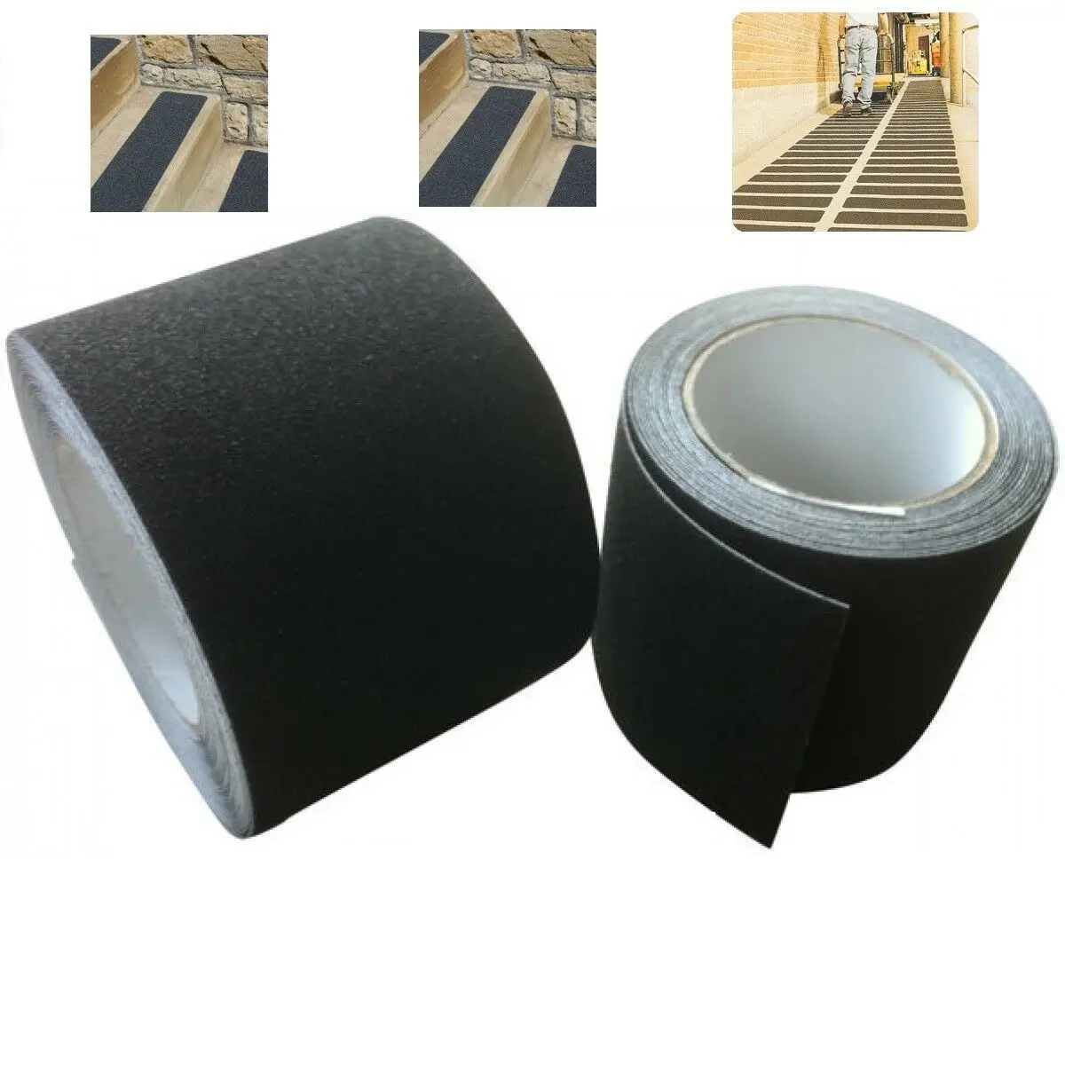 10M Non-slip Tape Heavy Duty Double Sided Stair Strip Adhesive Backing Prevent Falls Slippery Floors Steps Tile Stone Concrete