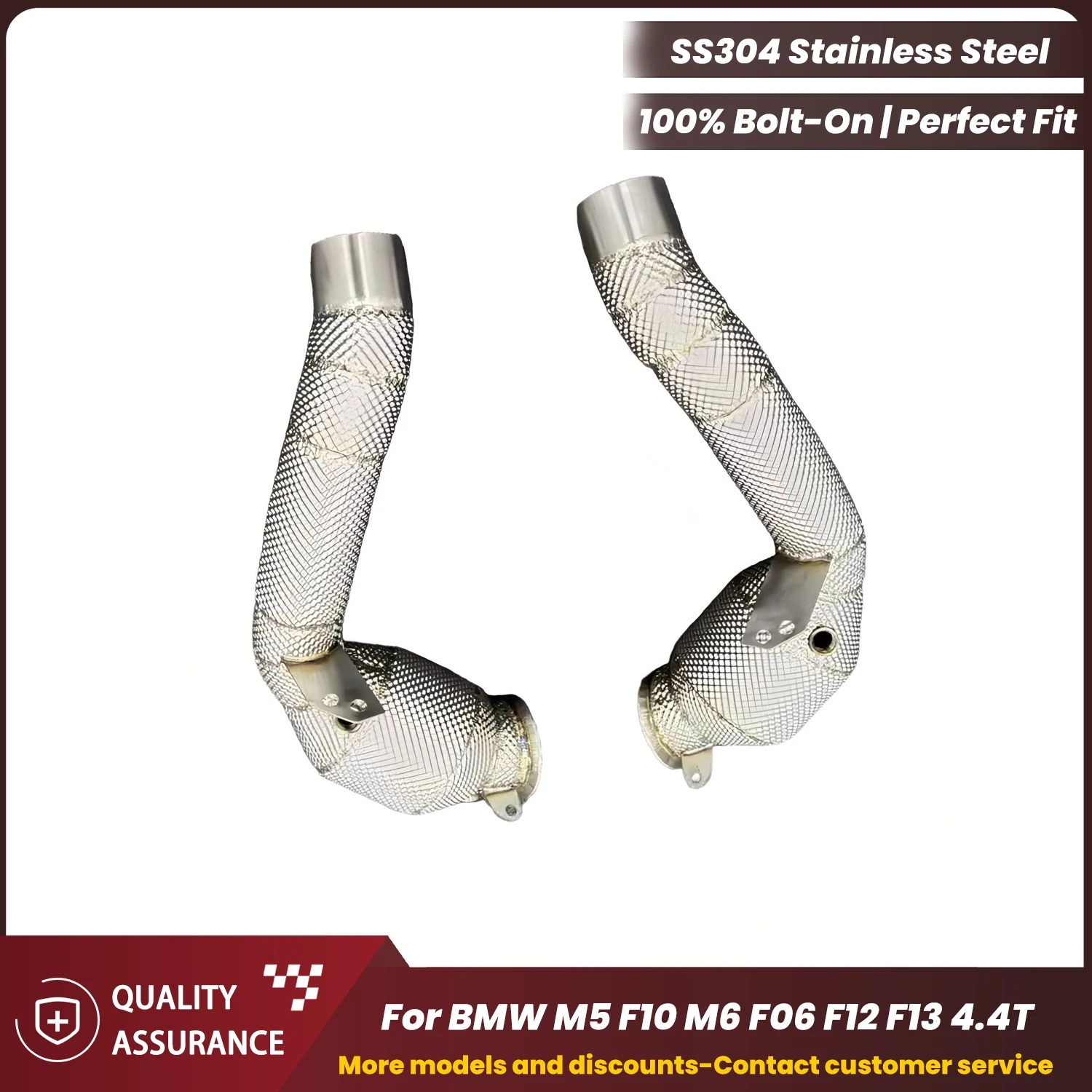 

Stainless Steel Downpipe ECCF for BMW M5 F10 M6 F06 F12 F13 4.4T High Flow Plug & Play OEM Warranty Friendly